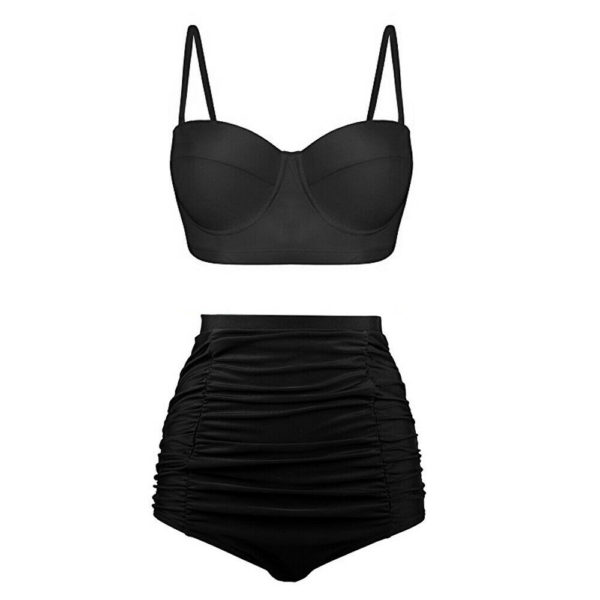 2020 conjunto de biquíni feminino brazillian maiô sexy cintura alta push up acolchoado maiô feminino beachwear - Image 3