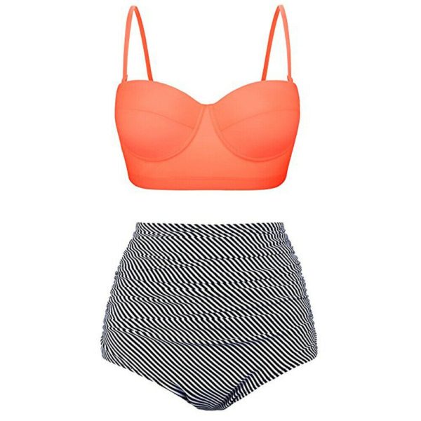 2020 conjunto de biquíni feminino brazillian maiô sexy cintura alta push up acolchoado maiô feminino beachwear - Image 4