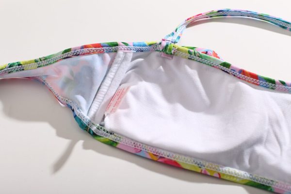 2020 meninas roupa de banho plissado duas peças trajes de banho 7-16years crianças roupa de banho com almofada interior beachwear meninas tankini 1062 - Image 5