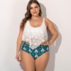 2020 plus size bikini roupa de banho das mulheres cintura alta maiô estampado biquíni conjunto 2 peças beachwear terno de natação 5xl q30 - Image 4