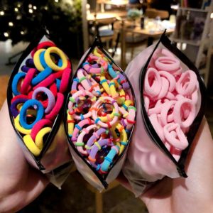 50/100/200 pçs/saco crianças doces bonitos dos desenhos animados bandas de borracha sólida meninas adorável elástico faixas de cabelo crianças doce acessórios de cabelo