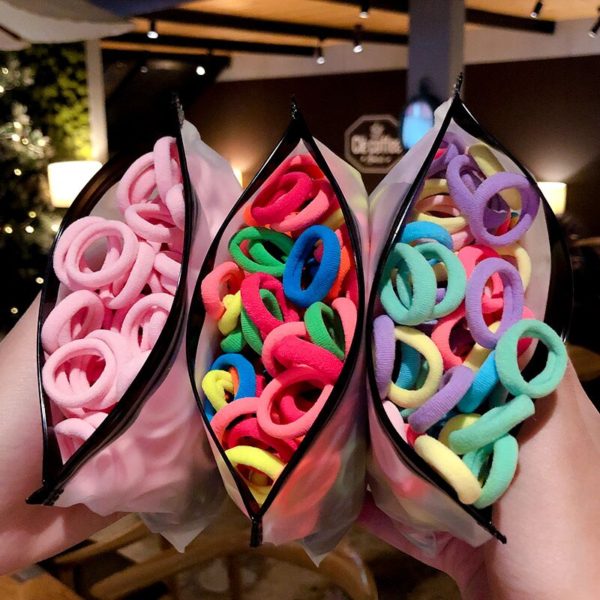 50/100/200 pçs/saco crianças doces bonitos dos desenhos animados bandas de borracha sólida meninas adorável elástico faixas de cabelo crianças doce acessórios de cabelo - Image 5