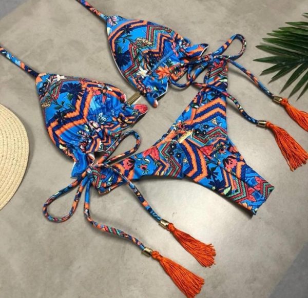 Biquíni feminino maiô 2020 nova roupa de banho feminina sexy biquinis definir push up natação para maiô feminino - Image 5