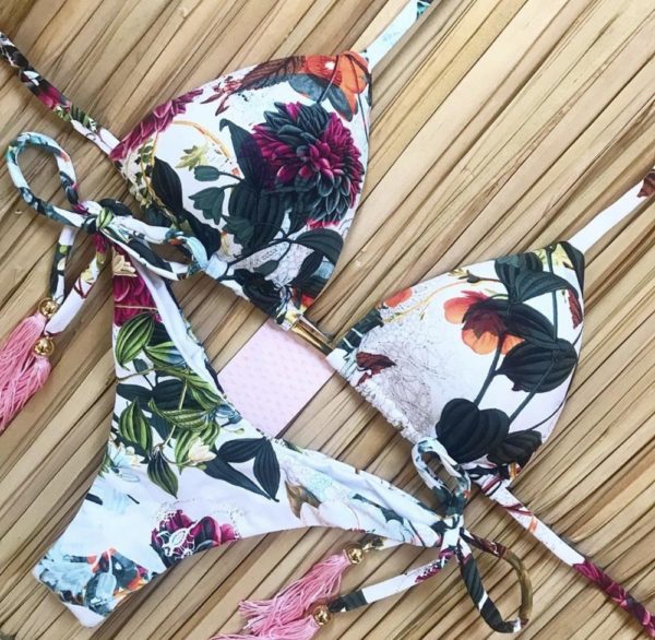 Biquíni feminino xadrez estilo push up, 2020, maiô feminino, conjunto de roupa de banho, moda praia brasileira - Image 6
