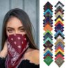 Bohemia impressão do vintage bandana faixas de cabelo para meninas feminino bandana lenço máscara facial cruz turbante bandanas headwear 55cmx55cm - Image 2