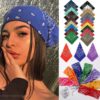Bohemia impressão do vintage bandana faixas de cabelo para meninas feminino bandana lenço máscara facial cruz turbante bandanas headwear 55cmx55cm