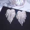 Brincos borla para mulheres, luxuosos, strass, brincos de borla, elegantes, cristal, coração, gota, pendurado, brincos de casamento, acessórios, joias - Image 3