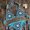 Conjunto de biquíni sensual feminino, maiô de crochê, boêmio, praia, conjunto de micro biquíni sexy, 2020, venda imperdível - Image 5