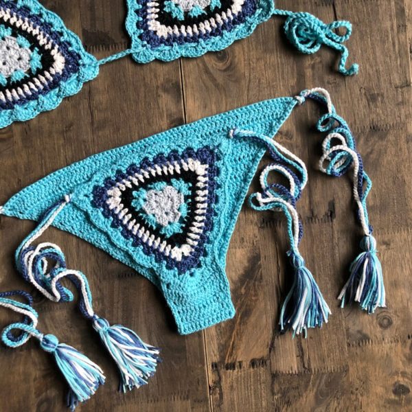 Conjunto de biquíni sensual feminino, maiô de crochê, boêmio, praia, conjunto de micro biquíni sexy, 2020, venda imperdível - Image 6