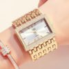 G & D Marca Mulheres Relógios Moda Retângulo Caso Relógio de Quartzo Pulseira Relógio de Pulso de Luxo de Cristal de Ouro Relógio de Senhoras - Image 3