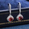 Huitan nova moda luxo prata cor praça gota brinco casamento acessórios de noiva brilho zircão pedra elegante feminino jóias - Image 3