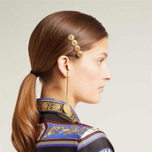 INS Estilo Hot Acessórios Para o Cabelo Retro Elegante Titular Do Cabelo da Menina das Mulheres Primavera Cabeça Clipe Hairpin Ouro Cabeça De Desgaste de Metal Ganchinhos - Image 2