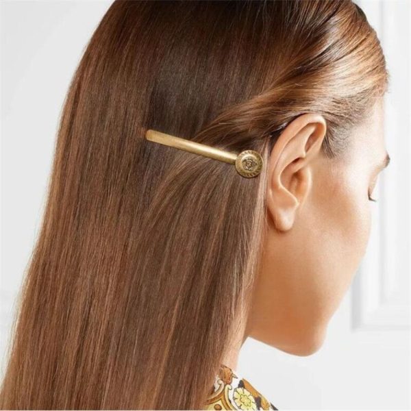 INS Estilo Hot Acessórios Para o Cabelo Retro Elegante Titular Do Cabelo da Menina das Mulheres Primavera Cabeça Clipe Hairpin Ouro Cabeça De Desgaste de Metal Ganchinhos - Image 3