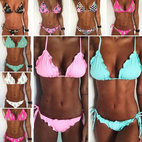 Impressão floral biquini 2020 novo maiô feminino praia maillot de bain femme biquini sexy conjunto de biquíni brasileiro - Image 5