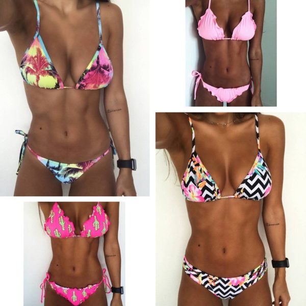 Impressão floral biquini 2020 novo maiô feminino praia maillot de bain femme biquini sexy conjunto de biquíni brasileiro