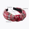 LEVAO Presentes de Natal Moldura Mulheres Hairbands Turbante Feminino Xadrez Vermelha Atada Headbands Meninas Acessórios Para o Cabelo Headwear Cabeça Aro - Image 3