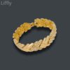 Liffly Bridal Dubai Conjuntos de Jóias de Ouro Colar de Cristal Pulseira Mulheres da Festa de Casamento Nigeriano Conjunto de Jóias de Moda - Image 3