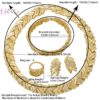 Liffly Bridal Dubai Conjuntos de Jóias de Ouro Colar de Cristal Pulseira Mulheres da Festa de Casamento Nigeriano Conjunto de Jóias de Moda - Image 6