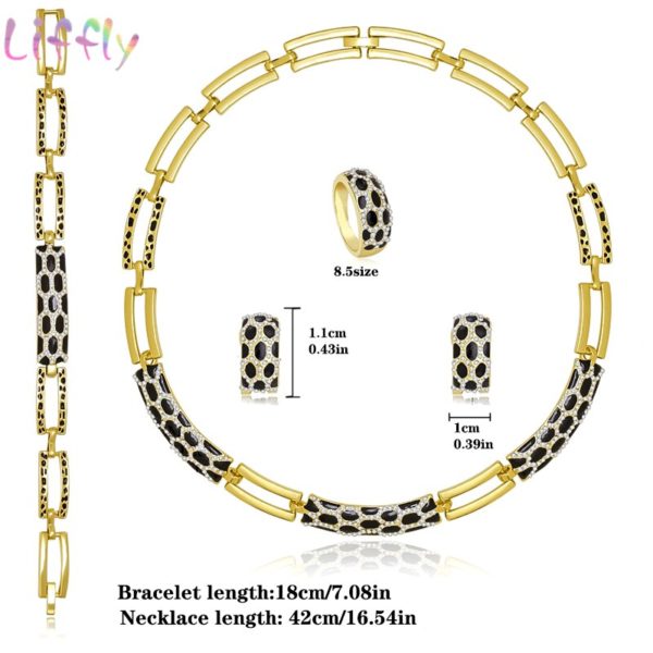 Liffly mulheres dubai conjuntos de jóias de luxo nupcial nigeriano casamento africano contas conjunto de jóias traje novo design - Image 6