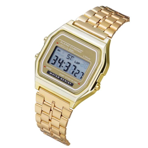 Luxo ouro rosa mulher relógio digital ultra-fino aço led relógio de pulso eletrônico relógio luminoso senhoras relógio montre femme - Image 5