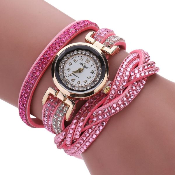 Marca relógios de luxo feminino cristal pulseira de ouro quartzo jóias relógio de pulso strass senhoras vestido presente relógios 20 - Image 3