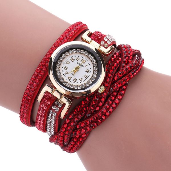 Marca relógios de luxo feminino cristal pulseira de ouro quartzo jóias relógio de pulso strass senhoras vestido presente relógios 20 - Image 6