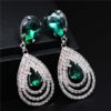 Moda casamento nupcial conjuntos de jóias para as mulheres strass cristal austríaco conjunto de jóias pulseira brincos conjunto acessórios indianos - Image 4