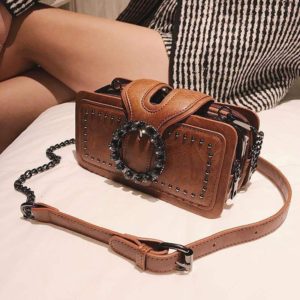 Moda de metal pesado-2020 retro feminina bolsas de ombro diamante aleta cross-corpo saco máquina punk estilo all-match mensageiro sacos