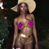 Novo biquíni estilo africano com estampa de duas peças, conjunto de roupa de banho sexy geométrica, maiô de cintura alta, dourado, 2020 - Image 6