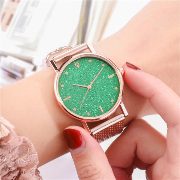 Otoky relógios de luxo cristal céu relógio de aço inoxidável bracele relógio de quartzo relógio de pulso casual para mulher high-end distinguis distindistinы ы - Image 2