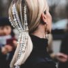 Presilha de pérolas e borla longa, acessório feminino enfeite de cabelo - Image 2