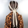 Presilha de pérolas e borla longa, acessório feminino enfeite de cabelo - Image 3
