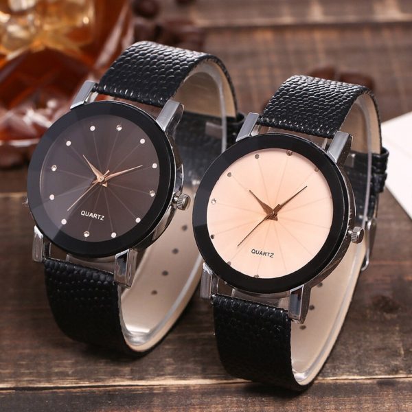Relógio casual masculino feminino relógio de quartzo das mulheres dos homens pulseira de couro pulseira de banda analógica moda relógio de pulso senhoras meninas presentes - Image 3