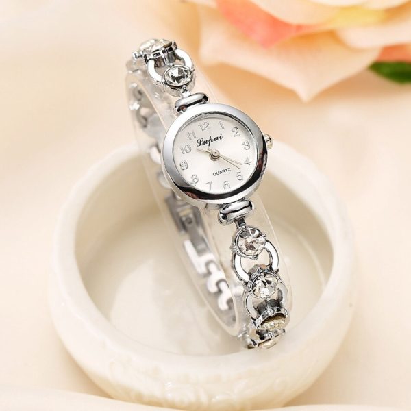 Relógio de pulso analógico feminino relógio de quartzo de luxo da marca femmes pulseira montre relógio de senhoras zegarek damski - Image 2