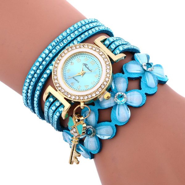 Relógio de pulso de quartzo analógico montres femmes relogio feminino relógios femininos do vintage strass cristal pulseira dial - Image 2