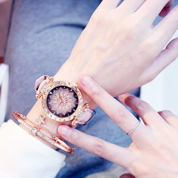 Relógio de pulso feminino quartz de couro, relógio europeu, estilo popular, pulseira de marca luxuosa, casual, 2020 - Image 2