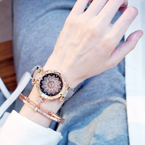 Relógio de pulso feminino quartz de couro, relógio europeu, estilo popular, pulseira de marca luxuosa, casual, 2020 - Image 3