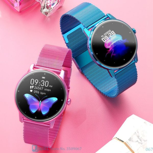 Relógio inteligente de luxo mulher smartwatch eletrônica relógio inteligente para android ios rastreador de fitness toque completo bluetooth smart-watch - Image 2