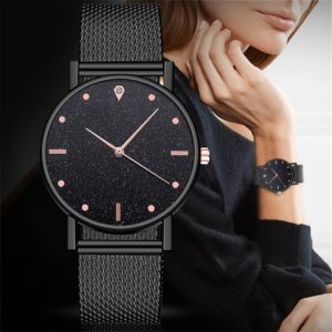 Relógio luxuoso feminino casual, de quartzo vansvar, aço inoxidável, tira de mármore, moderno, analógico, relógio de pulso, 20janeiro
