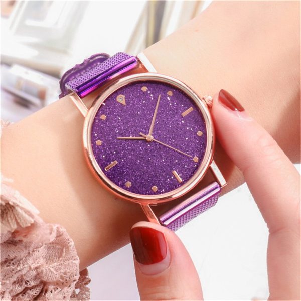 Relógio luxuoso feminino casual, de quartzo vansvar, aço inoxidável, tira de mármore, moderno, analógico, relógio de pulso, 20janeiro - Image 5