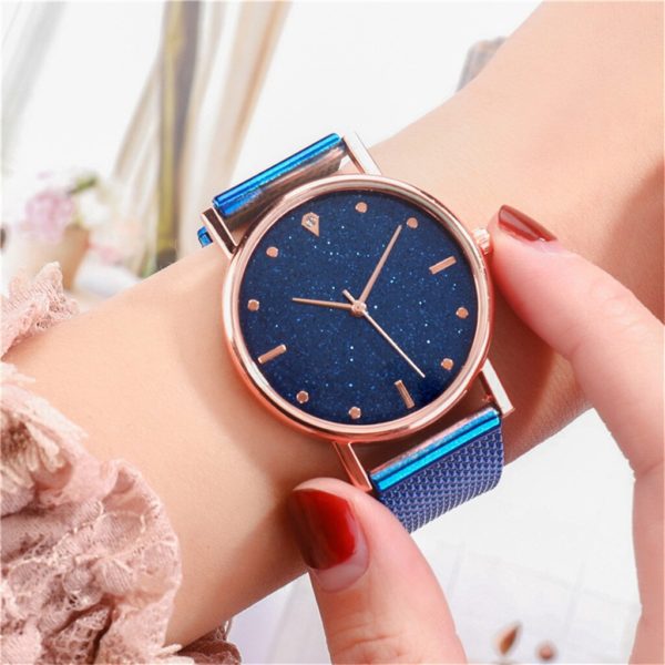 Relógio luxuoso feminino casual, de quartzo vansvar, aço inoxidável, tira de mármore, moderno, analógico, relógio de pulso, 20janeiro - Image 6