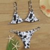Sexy biquíni mujer 2020 nova vaca impressão maiô feminino duas peças push up biquini brasileiro terno de natação para mulher praia