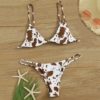 Sexy biquíni mujer 2020 nova vaca impressão maiô feminino duas peças push up biquini brasileiro terno de natação para mulher praia - Image 3